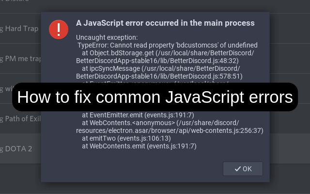 Errors in JavaScript  JavaScript Tutorial : JavaScript - Errors